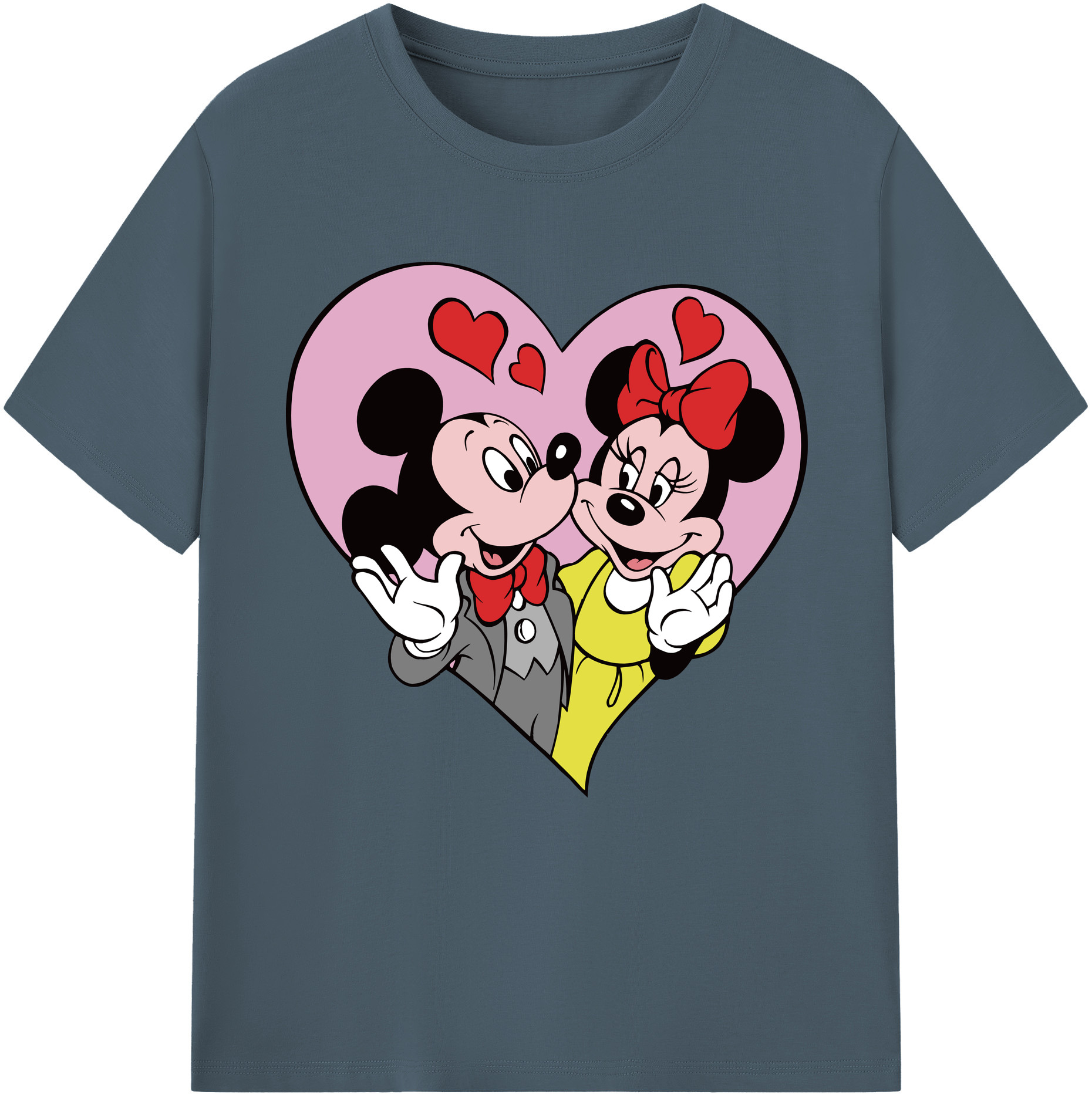 （画像用） ミッキーマウス Mickey Mouse 綿100％半袖Tシャツ（フロントプリント）